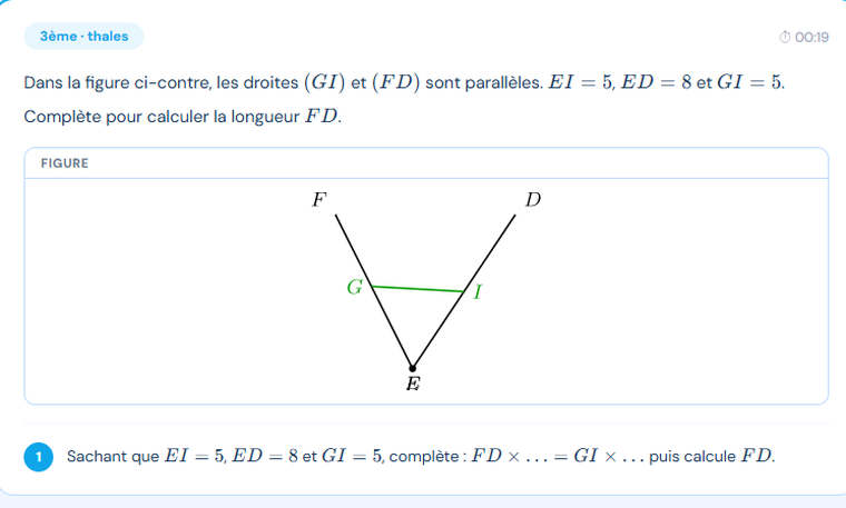 Exercice 3ème — Théorème de Thalès